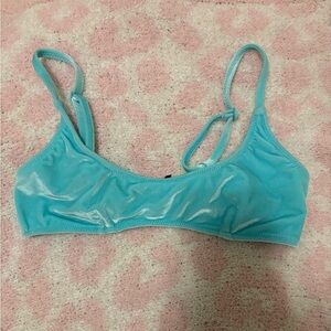 Triangl Swimwear Velvet Blue Bikini | TOP ONLY